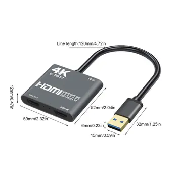 1080P 4K kompatibilný s HDMI-kompatibilné digitalizačné Karty USB 3.0 Video Capture Dosková Hra Záznam Live Streamingové Vysielanie