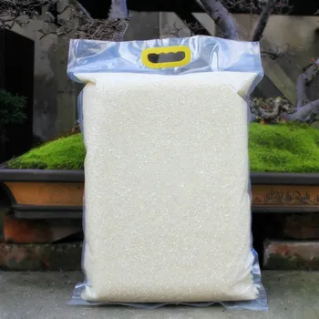 10pcs Transparentné 5 kg ryže balení taška s odnímateľným pracky nylon vákuové vrecia