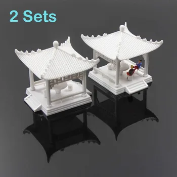 2 sady Pavilón Model Gloriette Čínske Stavby Vzdelávacích 1:150 1:100 1:75