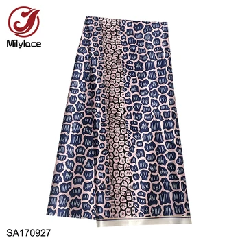 2019 Nový Príchod Africkej Tlače Satin Textílie Ružová Leopard Digitálna Tlač Satin Textílie 5 metrov Polyester pre Oblečenie SA170915