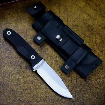 ABS čierna rukoväť 440 Vysokú tvrdosť Brúsenie vonkajšie taktické rovný Nôž North American jungle Lovecký nôž
