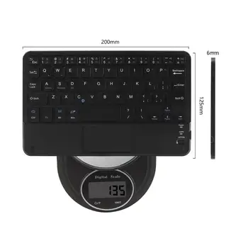 Bezdrôtová Klávesnica, Dotykový panel S Myšou Funkciu Mini Ultra Tenké BT Počítač Keybord Touchpad PC Klávesnica Pre iPhone, iPad