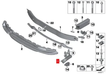 Deformácie prvku prednej dolnej Prednej Strane Vodiča Nižšie Nárazníka Nosiča Držiak vhodný pre BMW F22 F30 F31 OEM: 51117266193 vľavo