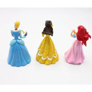 Disney 6pcs/set 8 cm Snehu Biela Morská víla Princezná Popoluška Kreslených Princezná Akčné Figúrky, Bábiky Hračky pre Deti Najlepší Darček
