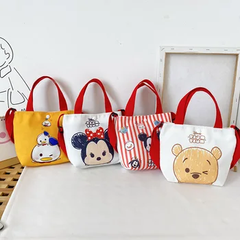 Disney Karikatúry Plátno Tote Bag 2020 Hot Predaj kórejský Mickey mouse Bežné detské Taška na Rameno Messenger Taška