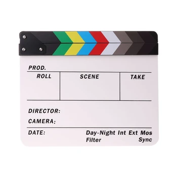 Farebné Clapper Rada Akryl Riaditeľ TV Film Film Clapboard Nástroje