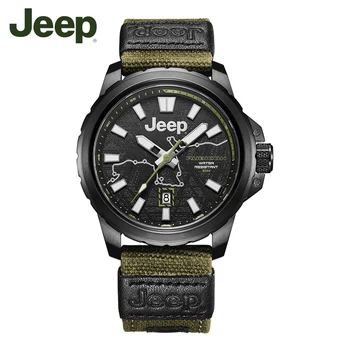 Jeep hodinky pánske outdoorové športové viacúčelové plátno pás veľké dial pánske quartz hodinky JPW606301