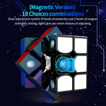 MoYu GuoGuan YueXiao EDM 3x3x3 Magic Magnetické Cube Profesionálne YueXiao E Magnety Rýchlosť Cubse 3x3 Puzzle Kocky Moyus Darček