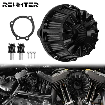 Motocykel CNC Remesiel Air Filter Cleaner Príjem Filter Black Aluminum Pre Harley Turné Dyna Softail Sportster XL 1200 883