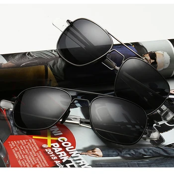 Módne Čierne Americkej Armády VOJENSKÉ Polarizované slnečné Okuliare Pilot Mens Značky American Optické Polarizované Slnečné Okuliare Oculos De Sol