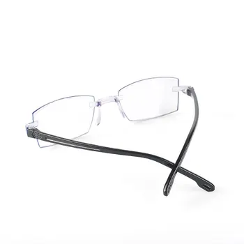 Nové frameless vzdialené a v blízkosti okuliare na čítanie anti modré svetlo multifokálne presbyopia okuliare pre mužov a ženy