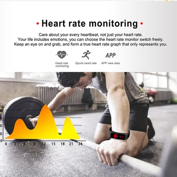 Nový Inteligentný Náramok Srdcovej frekvencie Fitness Tracker Muži ženy Krvný Tlak Kyslíka Nepremokavé Športové Inteligentný Náramok Tracker Hodinky