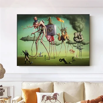 Salvador Dali Surrealizmus Wall Art Obraz na Plátne Maľovanie Retro Quadro Plagáty a Tlač pre Obývacia Izba Domáce Dekorácie Cuadros