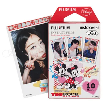 Skutočné Fujifilm Fuji Instax Mini 9 Filmu Mickey Foto Papiera 10 Listov Pre 9 8 50. 7s 90 25 SP-1 SP-2 Mini Okamžité Kamery