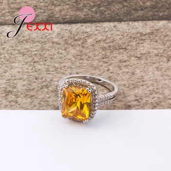 Veľké Žlté Pôvabné Luxusné Prstene Najlepšie Ženy, Svadobné Prsty Šperky Vysokej Kvality Pekný Darček Pre Milovníka Girfriend Veľkoobchod