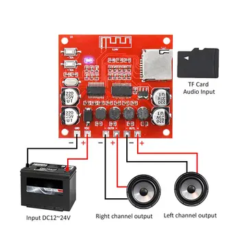 XH-A233 15W X 2 Bluetooth 4.2 Digitálny zosilňovač rada Stereo TF Karty, Prehrávanie 12v~24v Audio Amp Rada