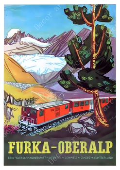 Švajčiarsko Adelboden lyžovanie v Alpách Tulipán Vintage Cestovné Klasické Plátno Maľovanie Kraft Plagáty Samolepky na Stenu Domov Dekoratívny Darček